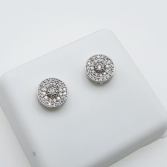 "925 Sterling Silver Plated CZ Earrings, INUS1BR169 - Picture 2 of 10